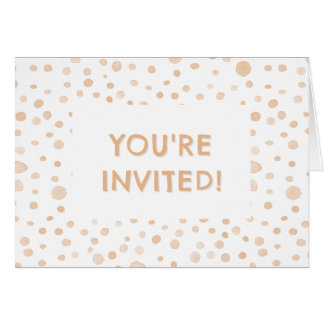 Melon Confetti Watercolor Dots Birthday Einladung
