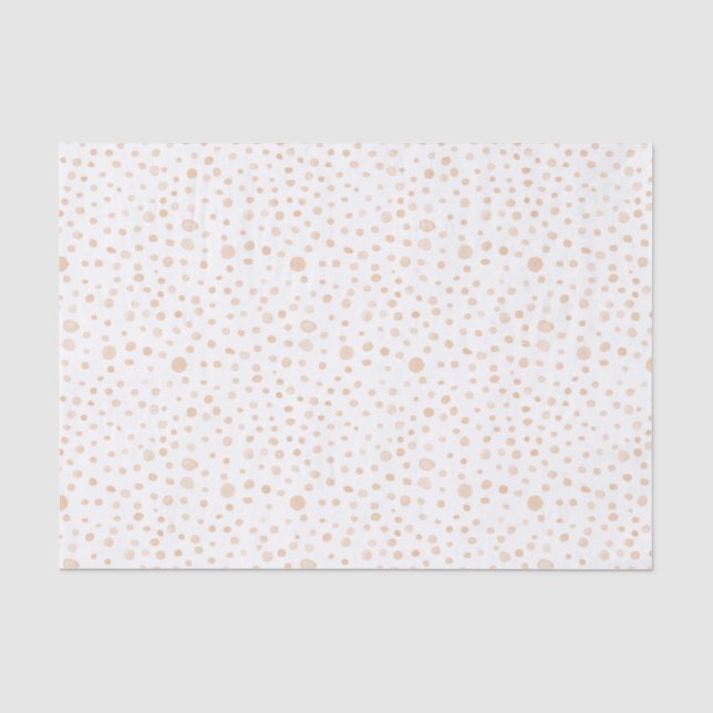 Melon Confetti Watercolor Dots Tissue Seidenpapier (Vorderseite)