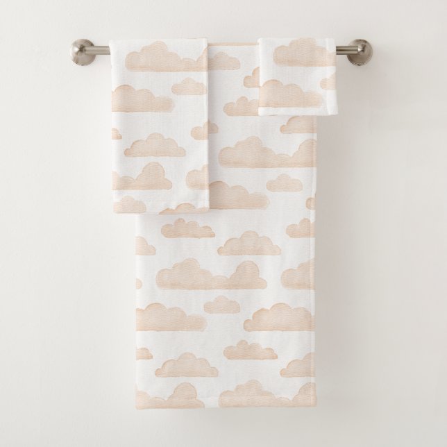 Melon Dreamtime Aquarelle Nuages Serviette (En situation)
