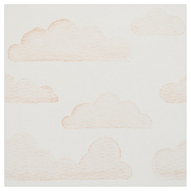 Mélon Dreamtime Aquarelle Nuages Tissu (Échantillon)