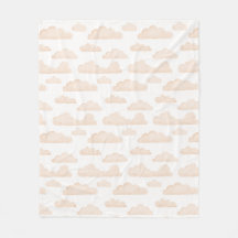 Melon Dreamtime Watercolor Wolken Fleece Blanket