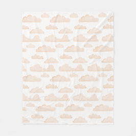 Melon Dreamtime Watercolor Wolken Fleece Blanket