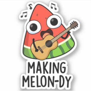 Melon-dy Funny Melon Pun Aufkleber