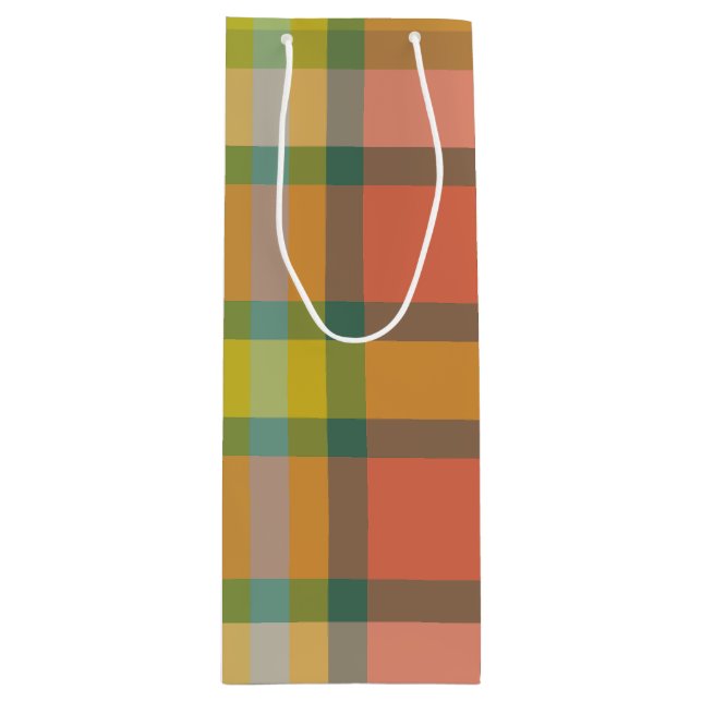 Melon Karo Geschenktüte Für Weinflaschen (Vorderseite)