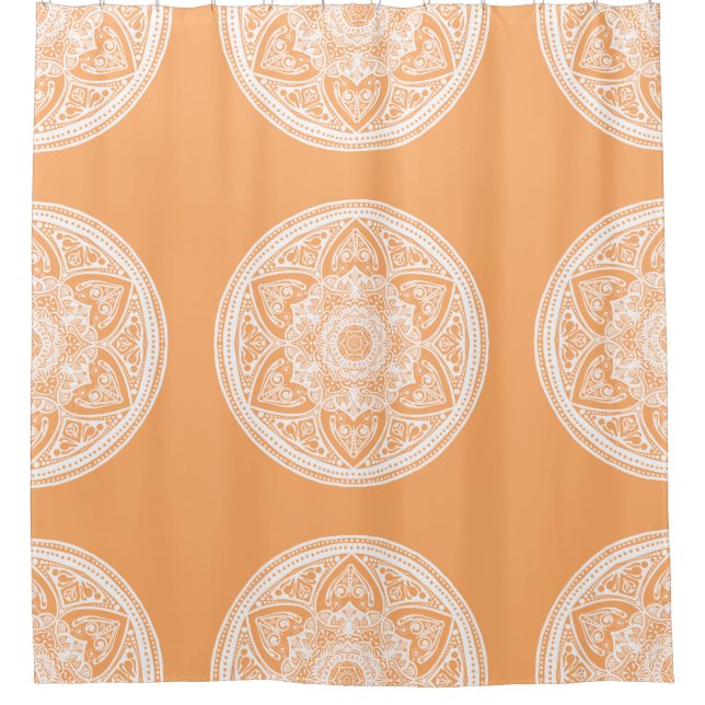 Melon Mandala Duschvorhang (Vorderseite)