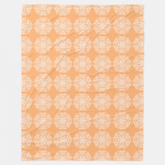 Melon Mandala Fleecedecke (Vorderseite)