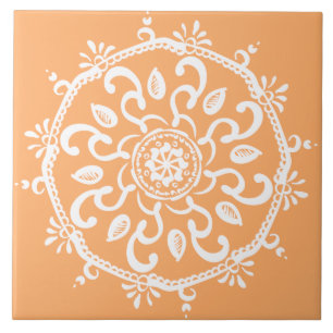 Melon Mandala Fliese