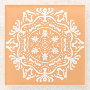 Melon Mandala Glasuntersetzer