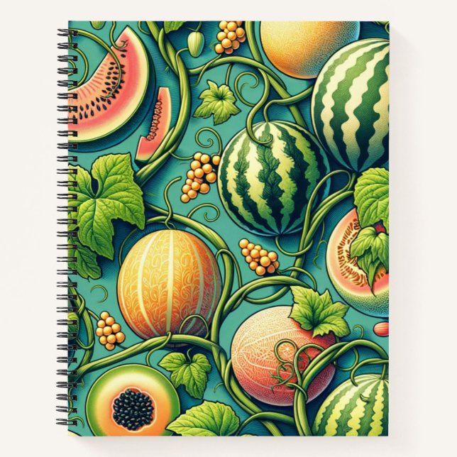 Melon Medley: Ein lebendiges Patchwork im Weingart Notizbuch (Vorderseite)