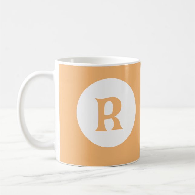 Melon Orange Monogram Kaffeetasse (Links)