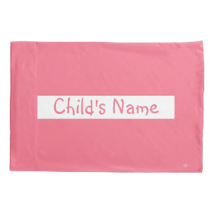 Melon Pink mit Kindername HAMbyWG Kissenabdeckung Kissenbezug