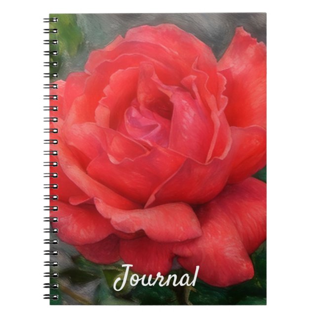 Melon Red Rose Flower Art Journal Carnet (Devant)