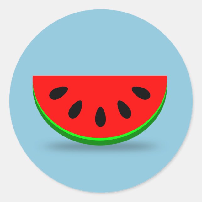 Melon Segment Runder Aufkleber (Vorderseite)