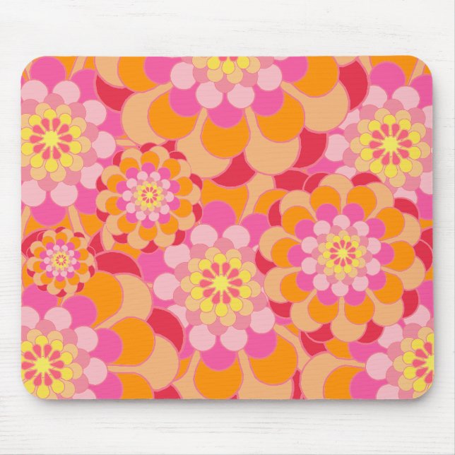 Melon Shades Floral Background Mousepad (Vorne)