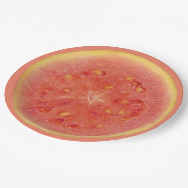 Melon Slice Summer Bar B Q Pappteller (Schrägansicht)