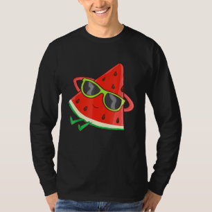 Melon Summer Fruit Sonnenbrille auf dem Wassermelo T-Shirt