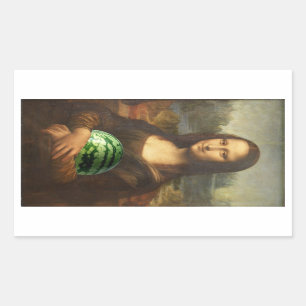 Melona Lisa Rechteckiger Aufkleber
