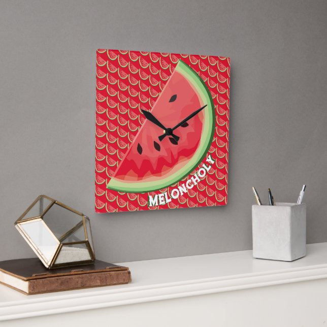 Meloncholy Quadratische Wanduhr (Büro)