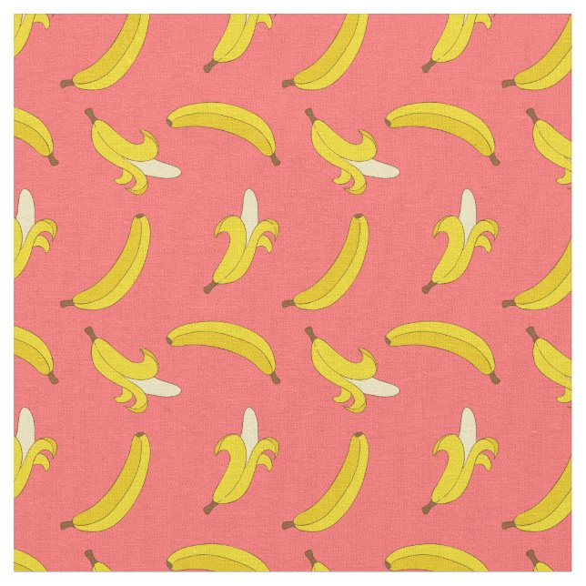 Melone-Bananen Stoff (Nahaufnahme)