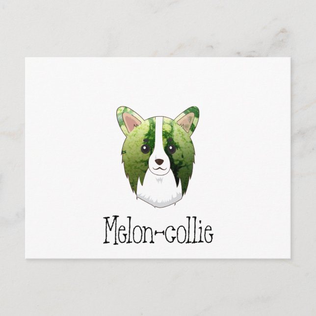 Melone Collie Postkarte (Vorderseite)