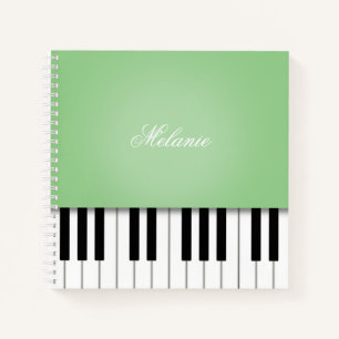 Melone Grün Klavier Musik Tastatur Personalized Notizbuch