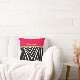Melone Hot Pink Personalisiert Stylisch Zebra Kiss Kissen