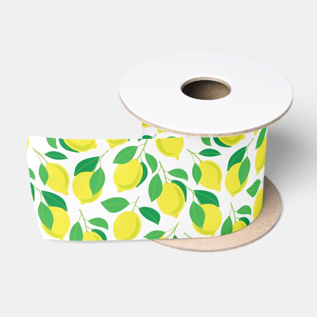 Melonen und Blätter Muster Satinband (Spule)
