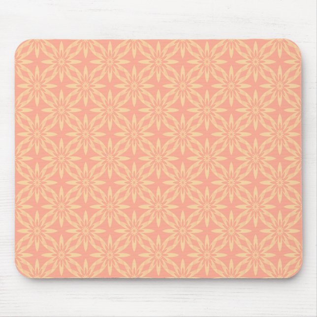 Melonengelbes Blumennahtloses Muster Mousepad (Vorne)