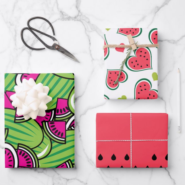 Melons Funky Fruit Gemustert Geschenkpapier Set (Vorderseite)