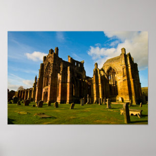 Melrose Abbey, Schottland Poster