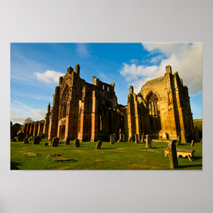 Melrose Abbey, Schottland Poster