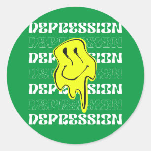 MELT_ Depression Green Aufkleber