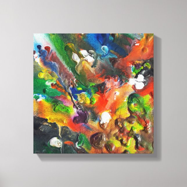 Melted Crayon Art Leinwand (Vorderseite)
