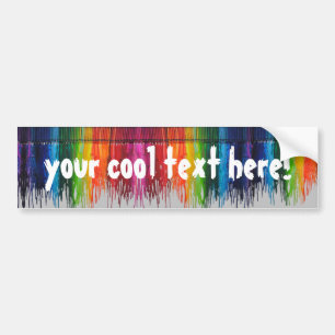 Melted Crayon Design perfekt für Kunstlehrer Autoaufkleber