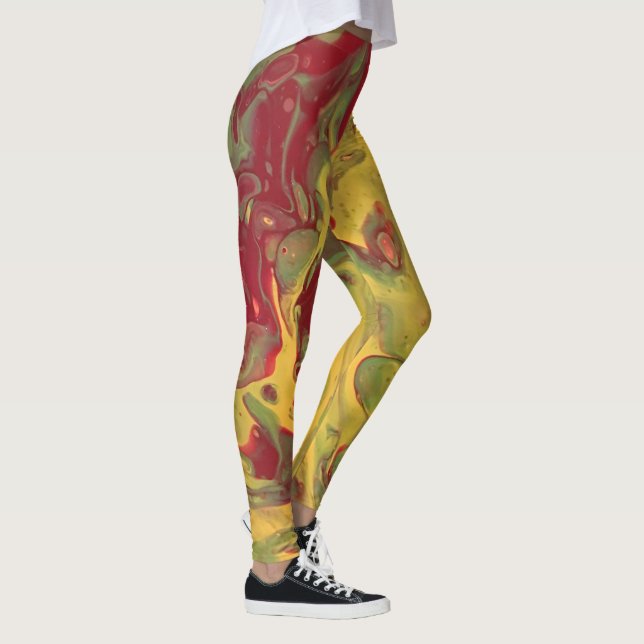 Melted Crayon Serie - Acrylmalerei wie Leggings (Rechts)