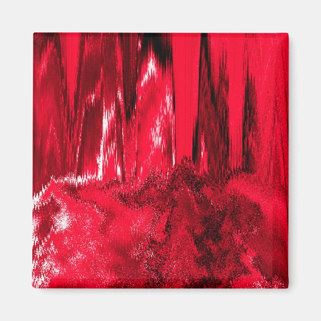 Melted Glitch Red Magnet (Vorne)