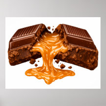 Melting Caramel Chocolate Poster