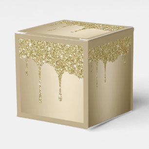 Melting Gold Glitzer Geschenkschachtel