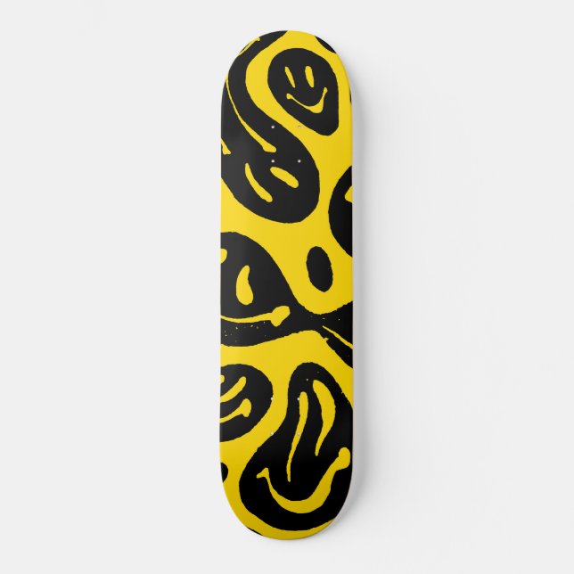 Melting Happy Face Skateboard (Vorderseite)