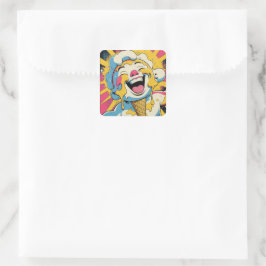 Melting Joy – Ice Cream Pop Art Explosion Quadratischer Aufkleber