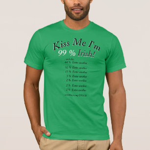Melting Pot für Ihre DNA getestet Kiss Me Ich bin  T-Shirt