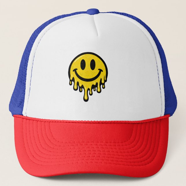 Melting Smiley Face Foam Trucker Cap Truckerkappe (Vorderseite)