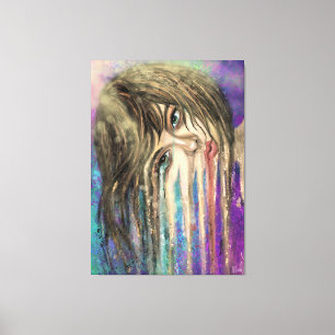 Melting Woman Fantasy Canvas Print - Malerei Leinwanddruck
