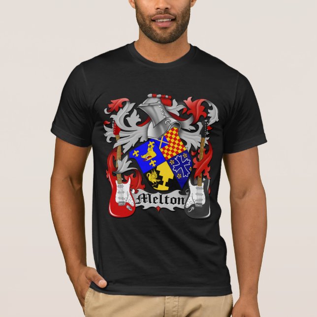 Melton Jungen-Familienwappen T-Shirt (Vorderseite)