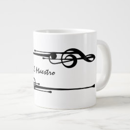 MELTPOINT WHITE Hot Black G-Clef 'Il Maestro' Jumbo-Tasse