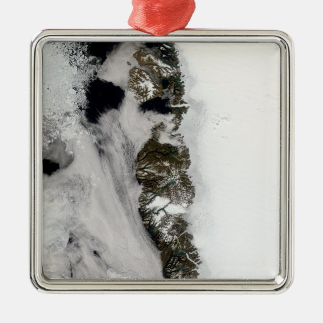 Meltwater-Teiche entlang der grönländischen Westkü Ornament Aus Metall (Vorne)
