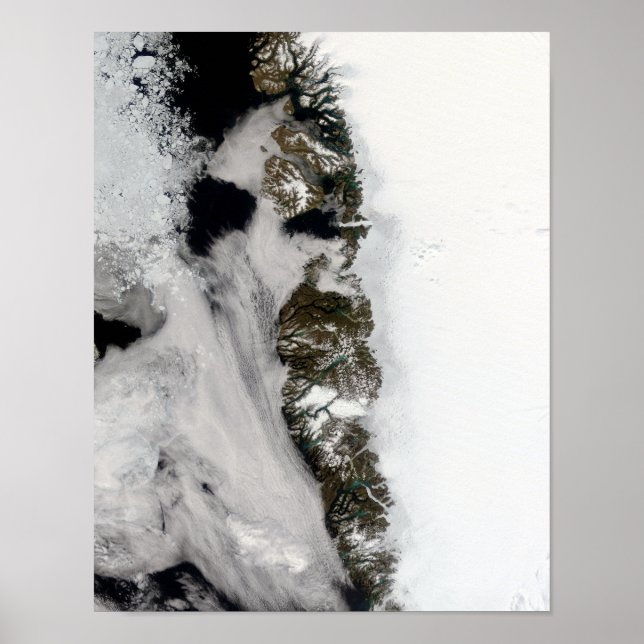 Meltwater-Teiche entlang der grönländischen Westkü Poster (Vorne)