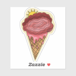 Melty Brain Cone Aufkleber