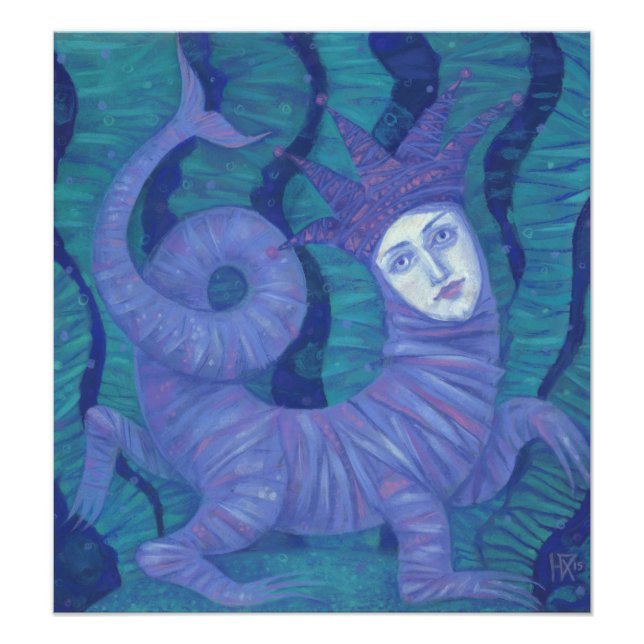 Melusine, Melusina, Fantasie, surreal, Wassergeist Fotodruck (Vorne)