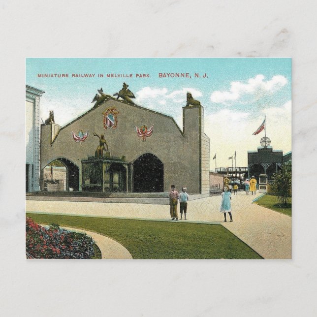 Melville Amusement Park, Bayonne NJ Vintag Postkarte (Vorderseite)